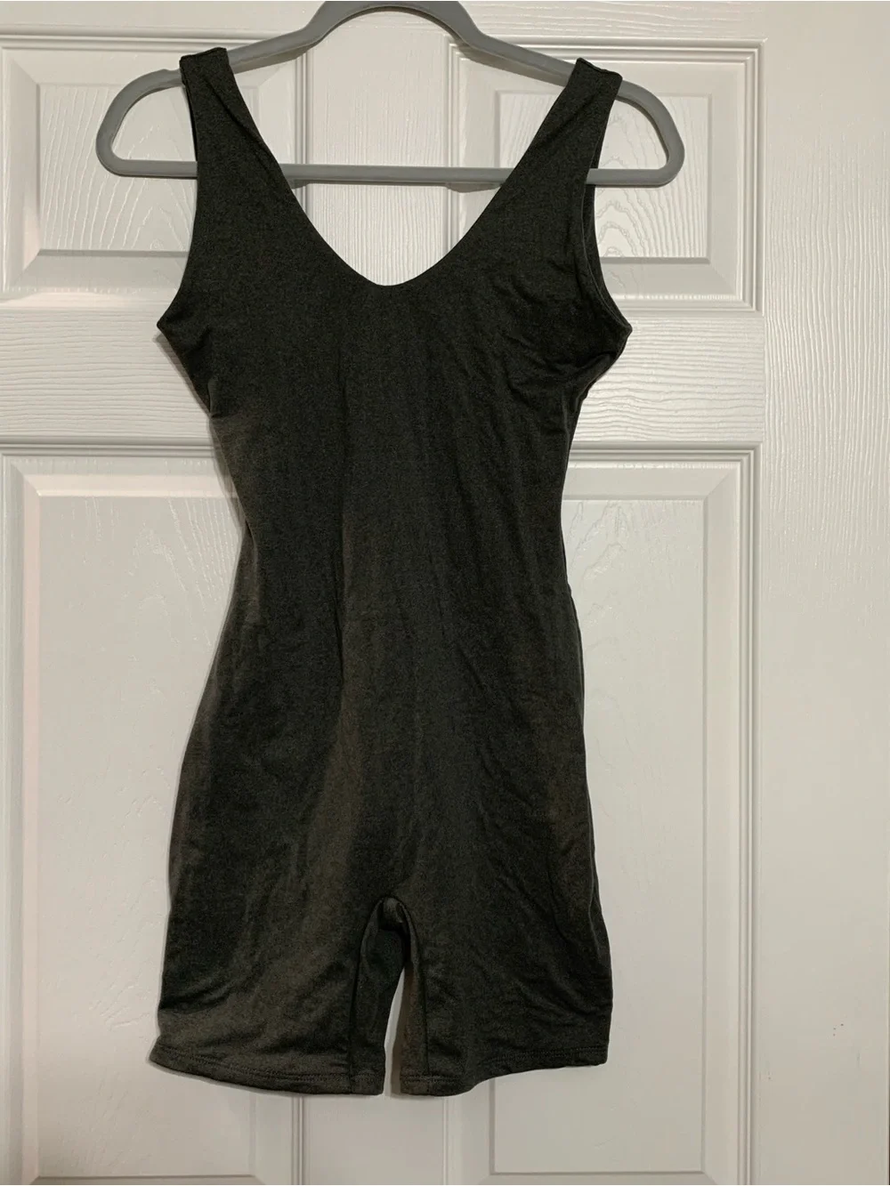 Black Women's Scoop Neck Shapewear Romper Charcoal Gray - Never Worn